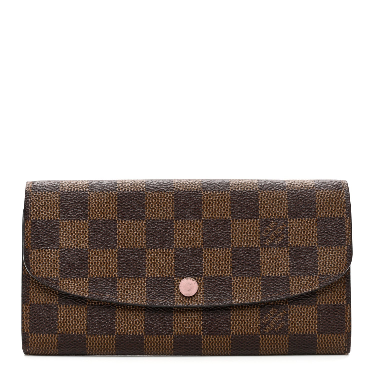 Louis Vuitton Damier Ebene Emilie Wallet Rose Ballerine