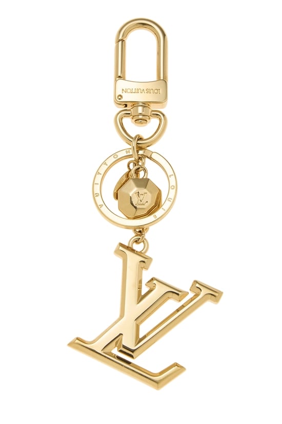 Gold Monogram Facettes Key Holder