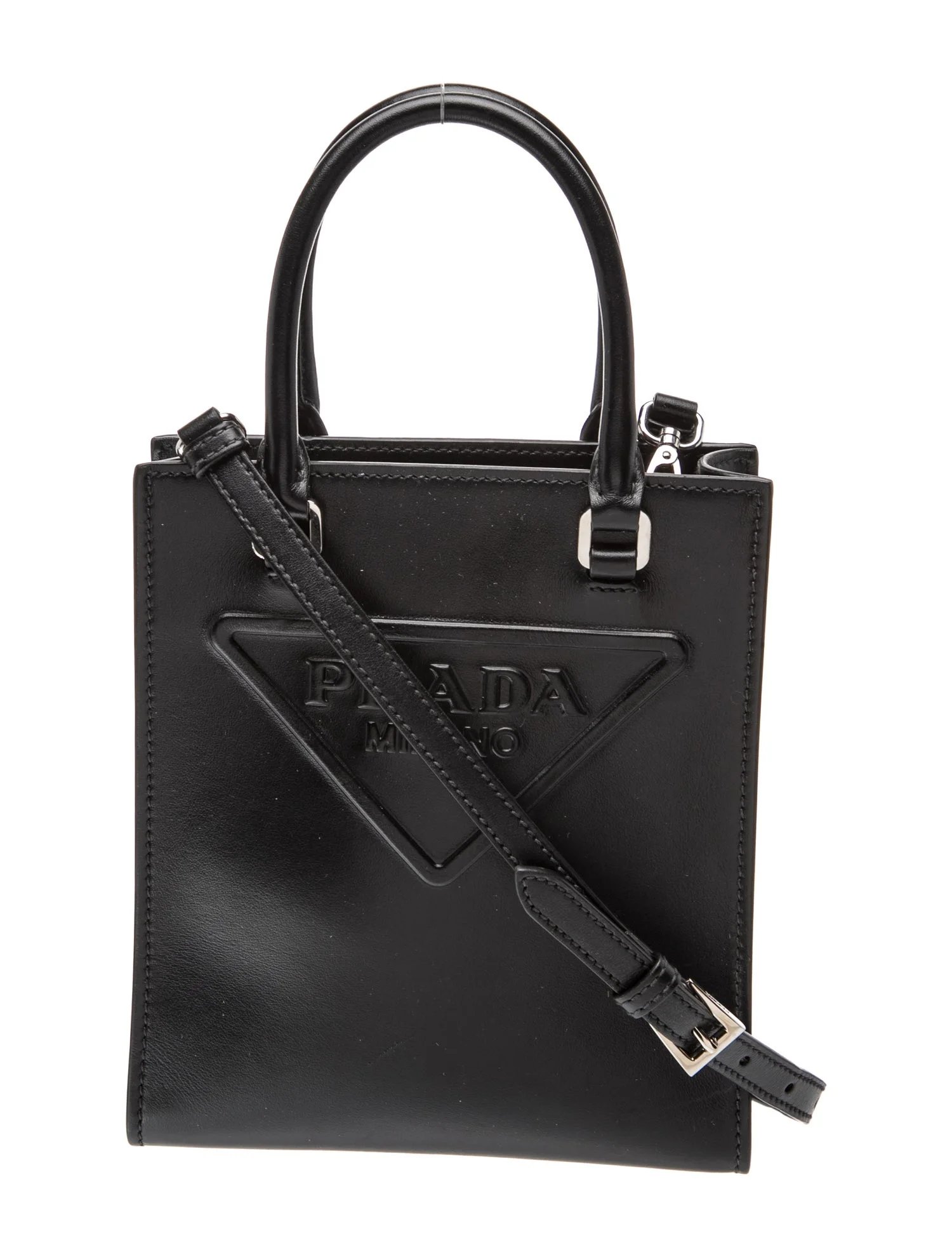 Enameled Metal Triangle Crossbody Bag