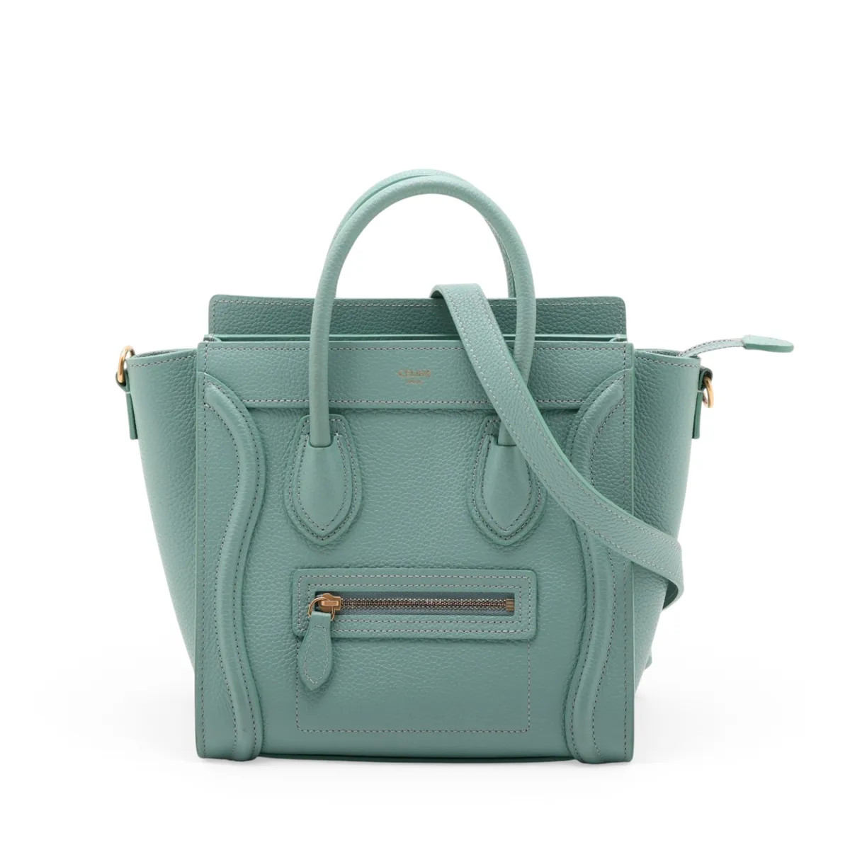 Dior Christian Dior Luggage Nano shopper Leather 2 Way Handbag Green