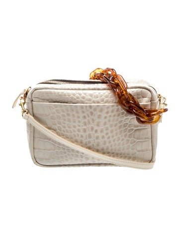 Embossed Leather Top Handle Bag