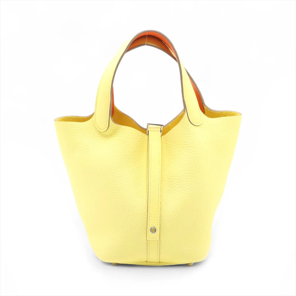 Hermès Picotin Lock 18 PM Eclat Taurillon Clemence × Veau Swift Limoncello x ora
