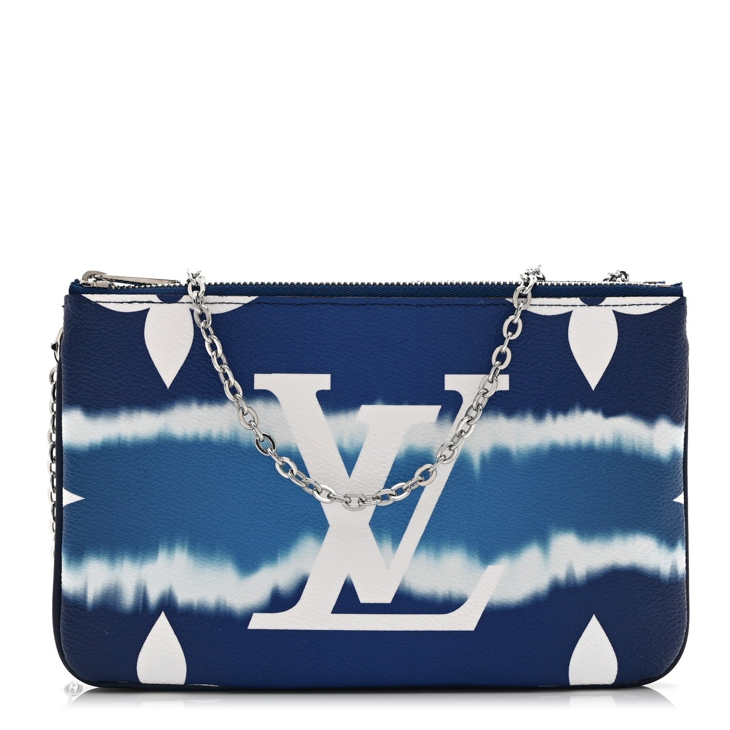 Louis Vuitton Monogram Giant Escale Double Zip Pochette Blue