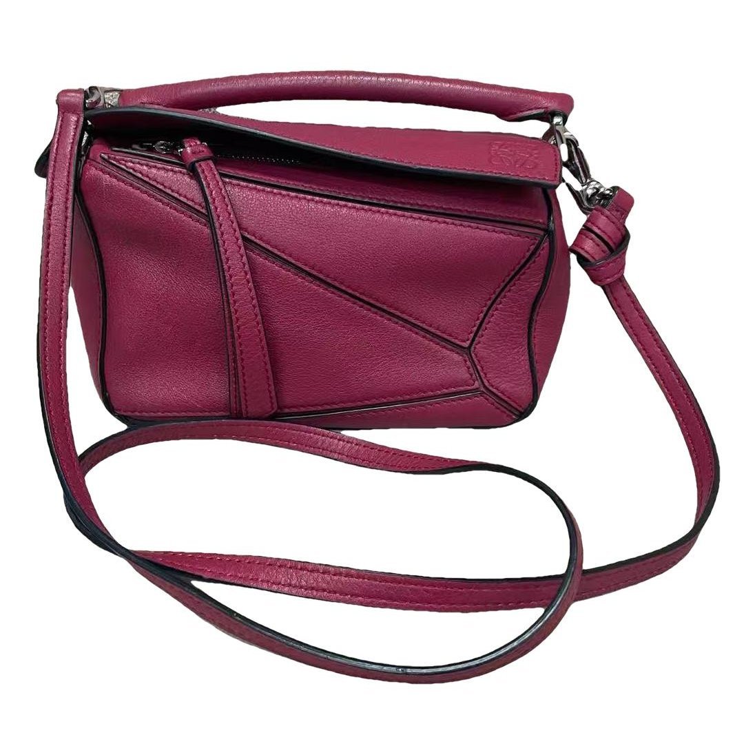 Puzzle leather handbag