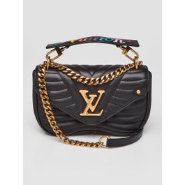 Louis Vuitton Louis Vuitton Black Quilted Leather New Wave Chain PM Bag