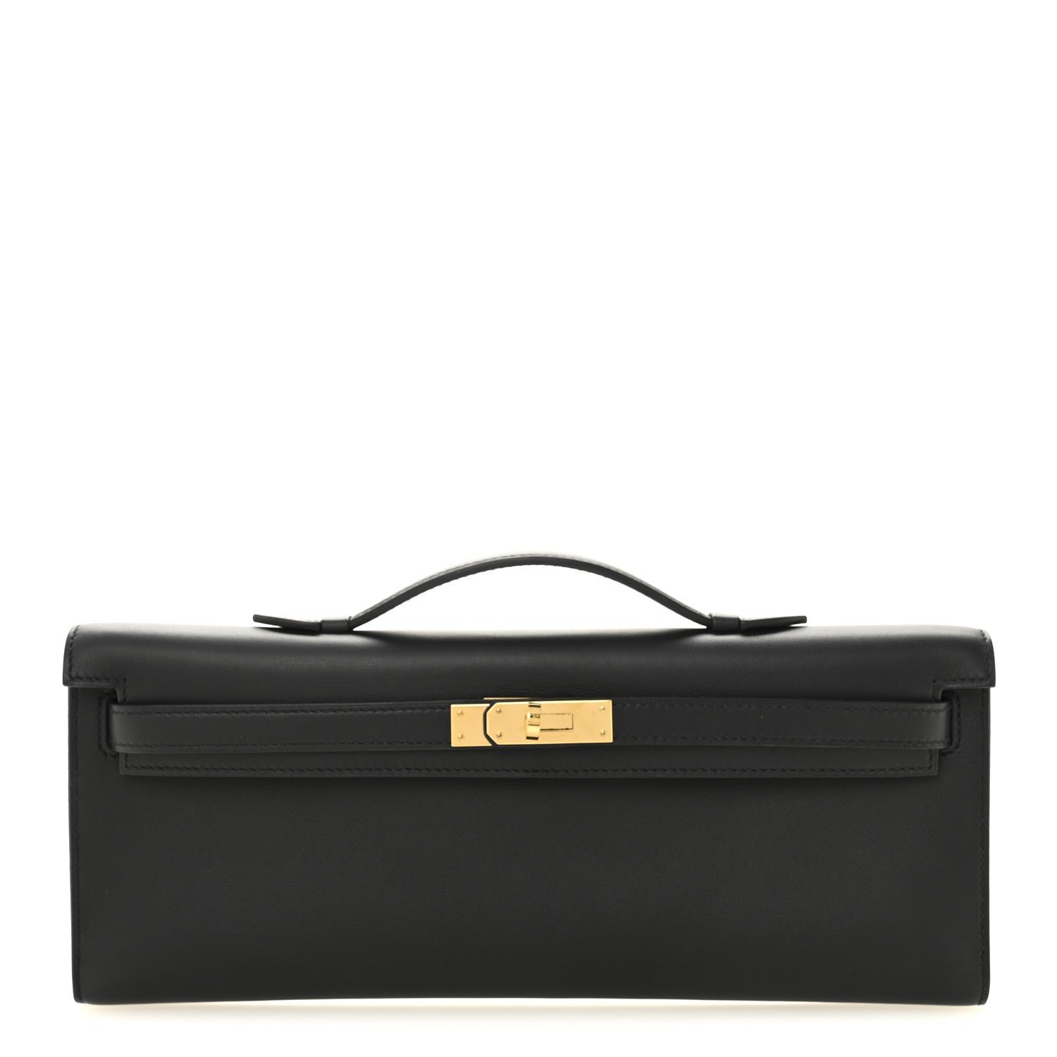 Hermes Swift Kelly Cut Clutch Pochette Black