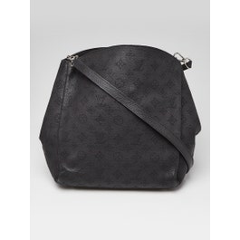 Louis Vuitton Louis Vuitton Black Monogram Mahina Leather Babylone PM Bag w/o Top Handle