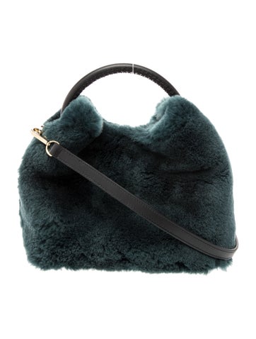 Faux Fur Top Handle Bag