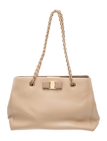 Ferragamo Saffiano Leather Shoulder Bag