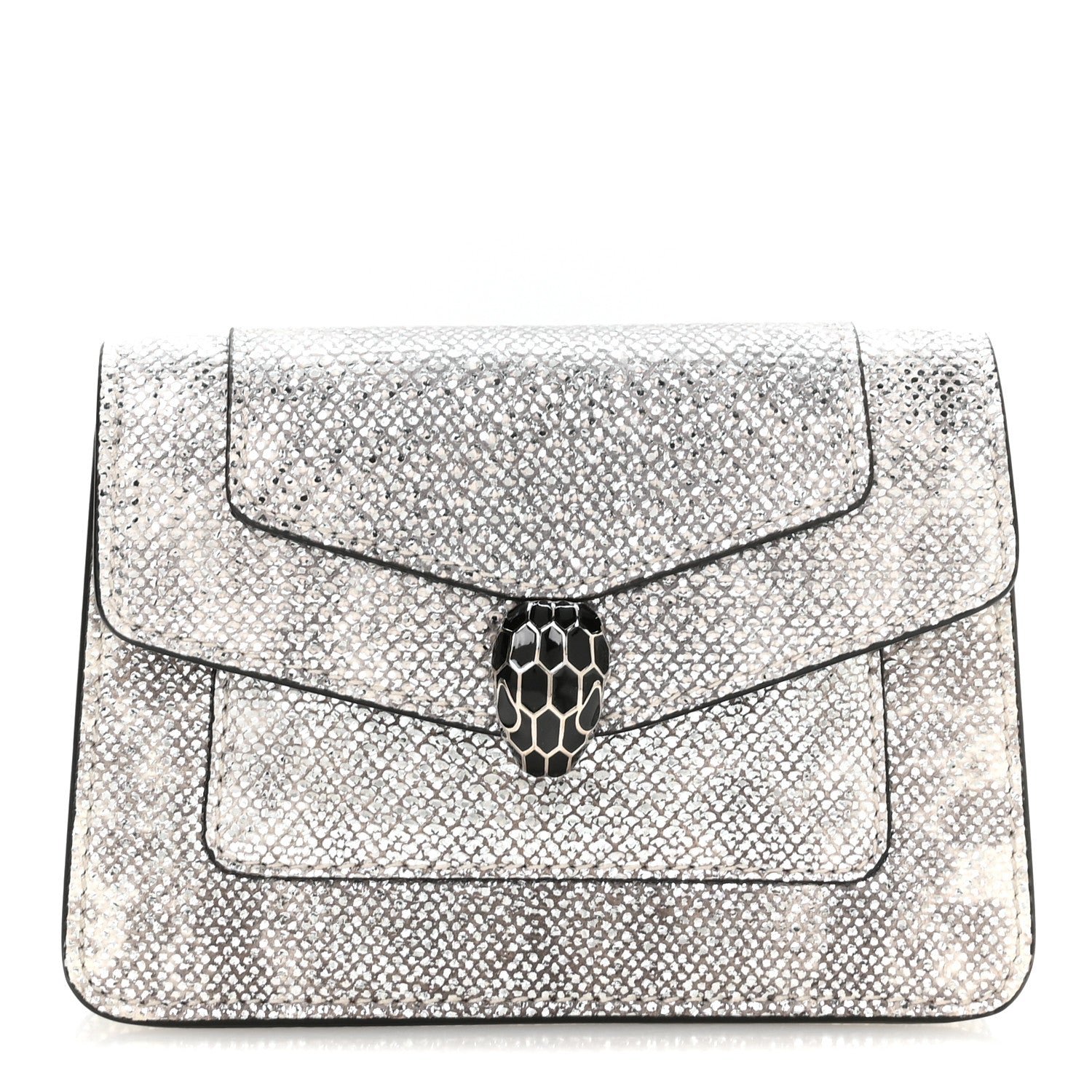 Bvlgari Bulgari Karung Serpenti Forever Purse Card Holder White Agate