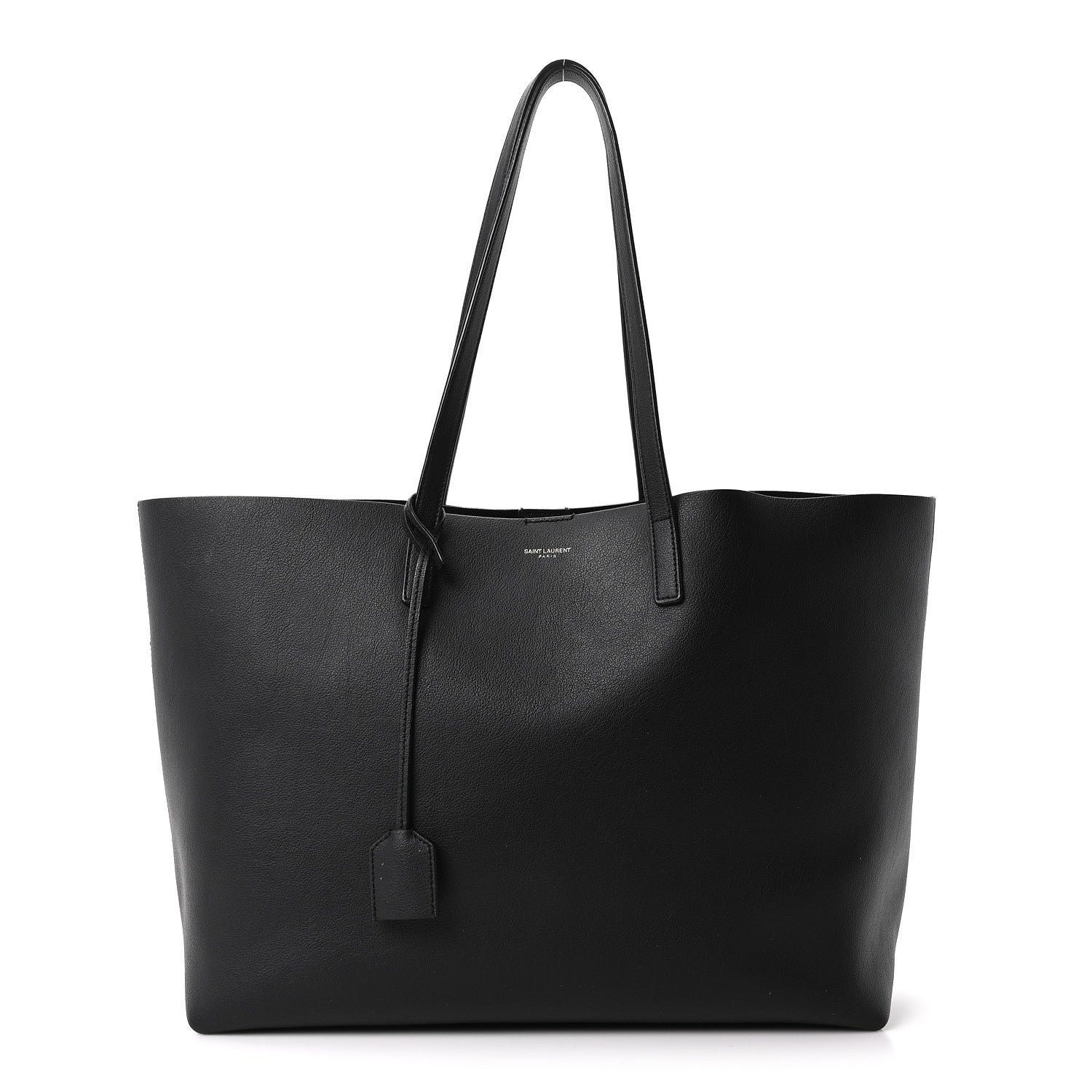 Saint Laurent Calfskin Large Shopping Tote Black