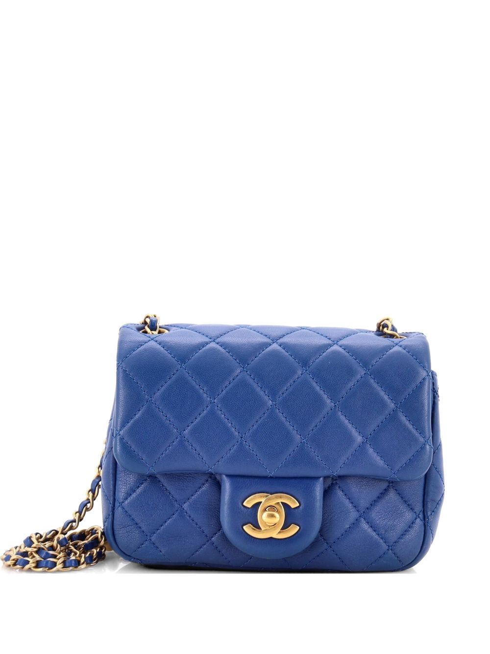 Pearl Crush Square Flap Bag Quilted Lambskin Mini crossbody bag