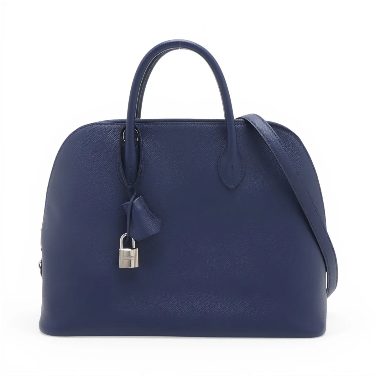 Hermès Bolide 31 Veau Epsom Blue encre Silver Metal Fittings