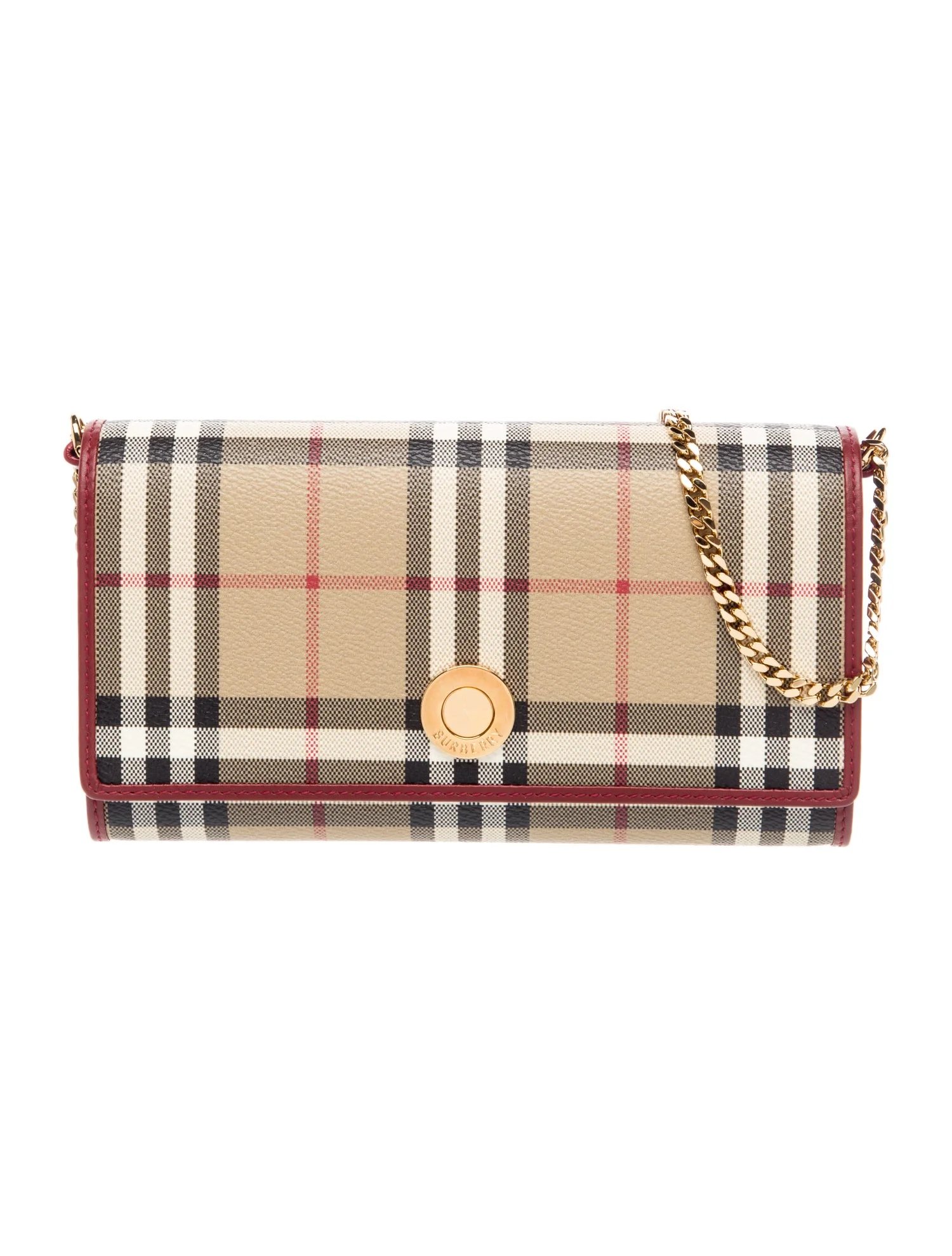 Burberry Vintage Check Check Chain Strap Wallet