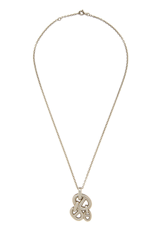 Hermes Silver Chaine d'Ancre Enchaine Pendant Necklace