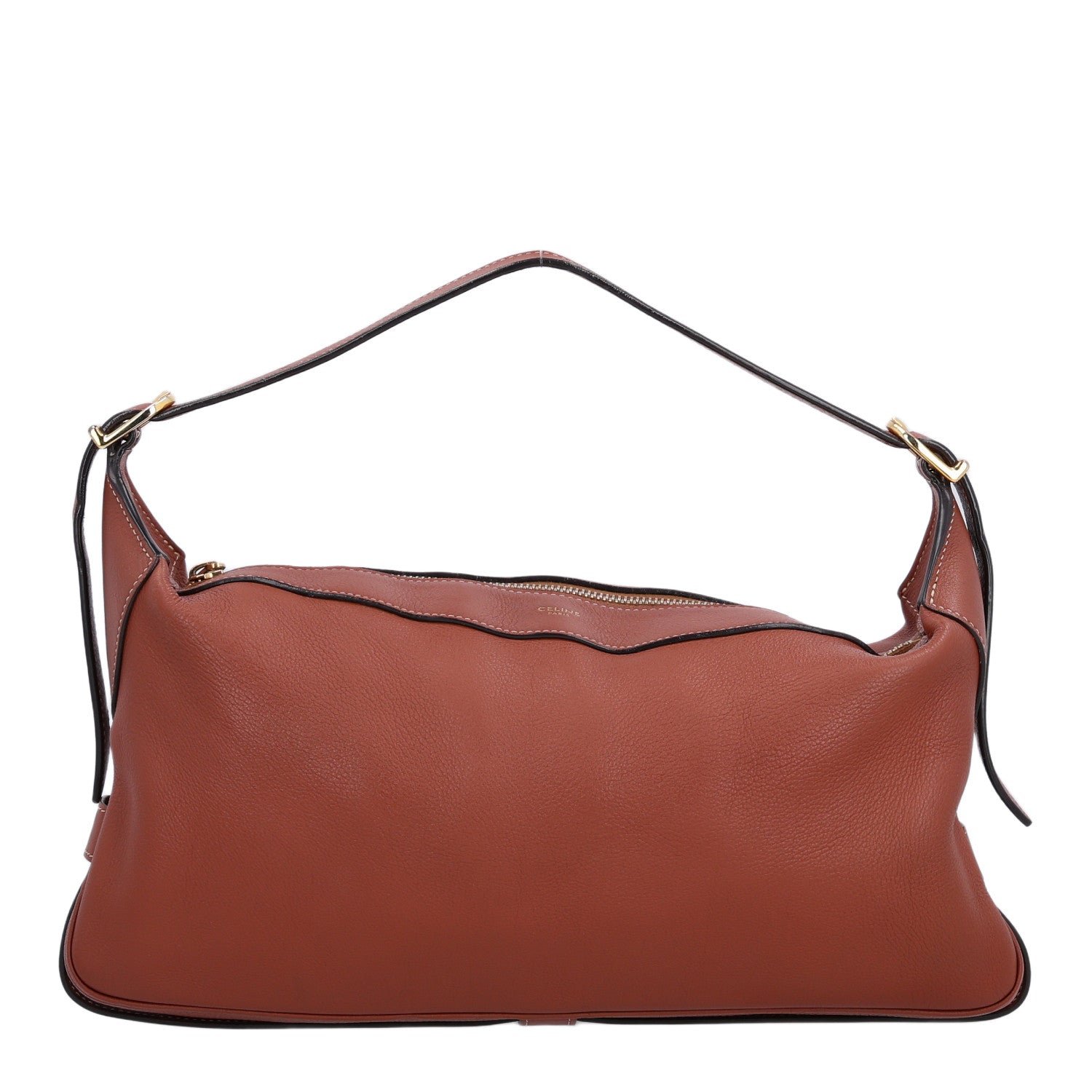 Celine Supple Calfskin Medium Romy Shoulder Bag Tan