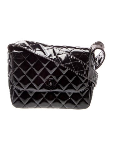 So Black Quilted Shoulder Bag
