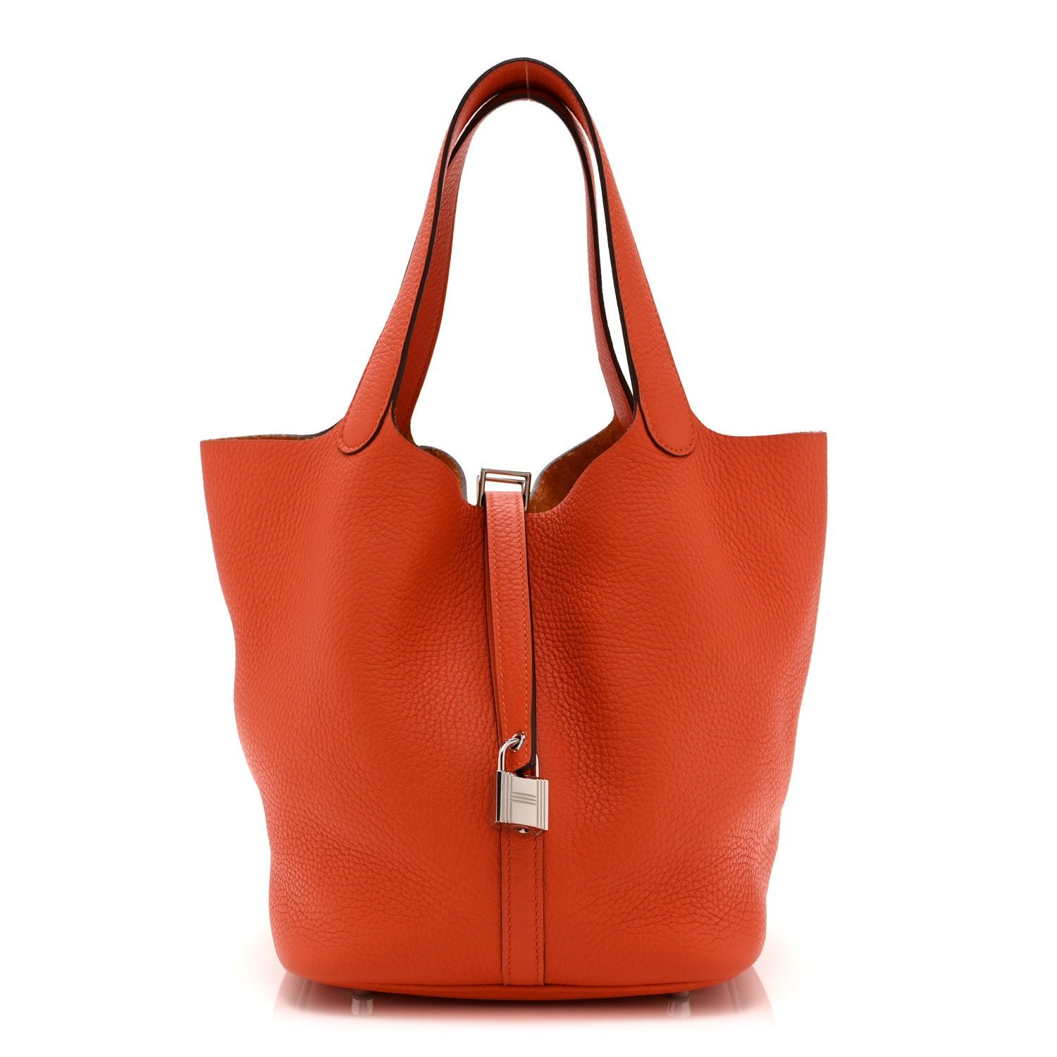 Hermes Taurillon Clemence Picotin Lock 22 MM Orange
