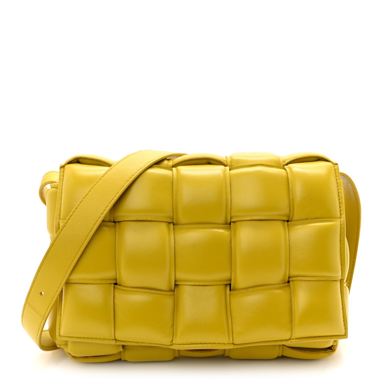 Bottega Veneta Nappa Maxi Intreccio Padded Cassette Crossbody Bag Buttercup