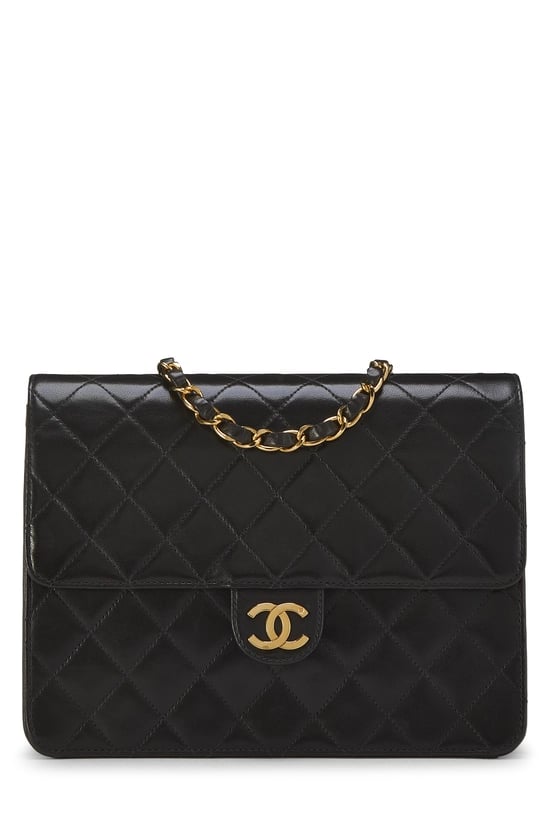 Black Lambskin Ex Flap Small