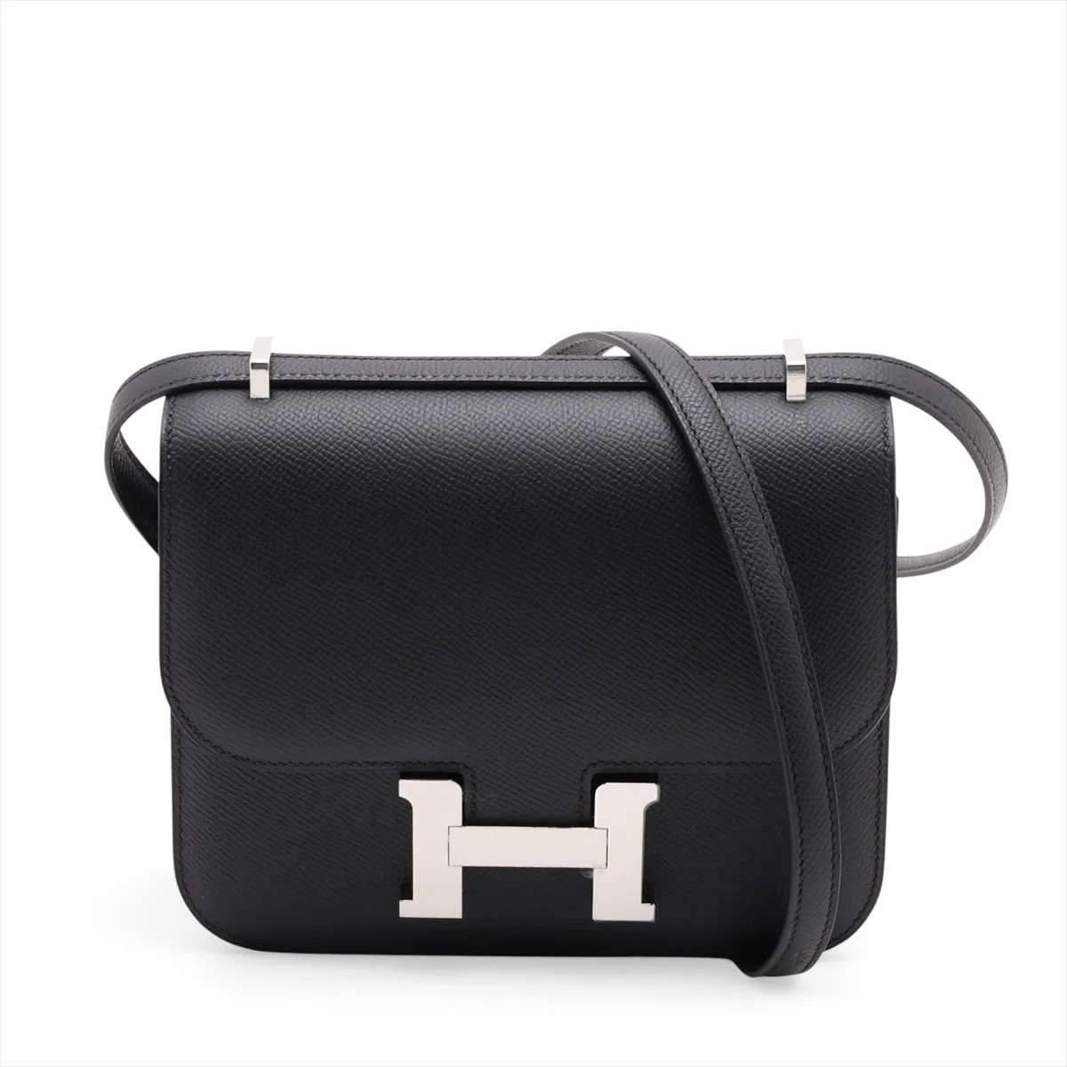 Hermès Constance 3 Mini 18 Miroir Veau Epsom Black Silver Metal Fittings