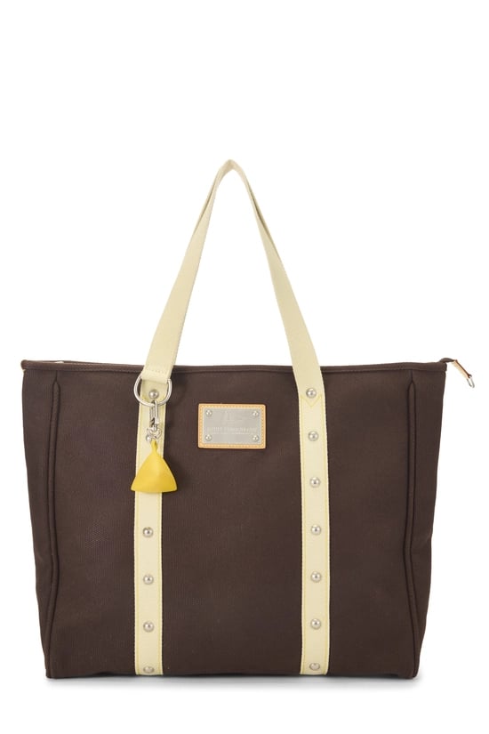 Brown Canvas Antigua Cabas GM