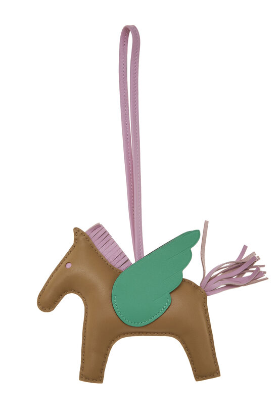 Hermès Kraft Milo Leather Rodeo Bag Charm GM