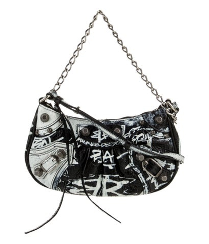 Balenciaga Leather Le Cagole Graffiti Xs