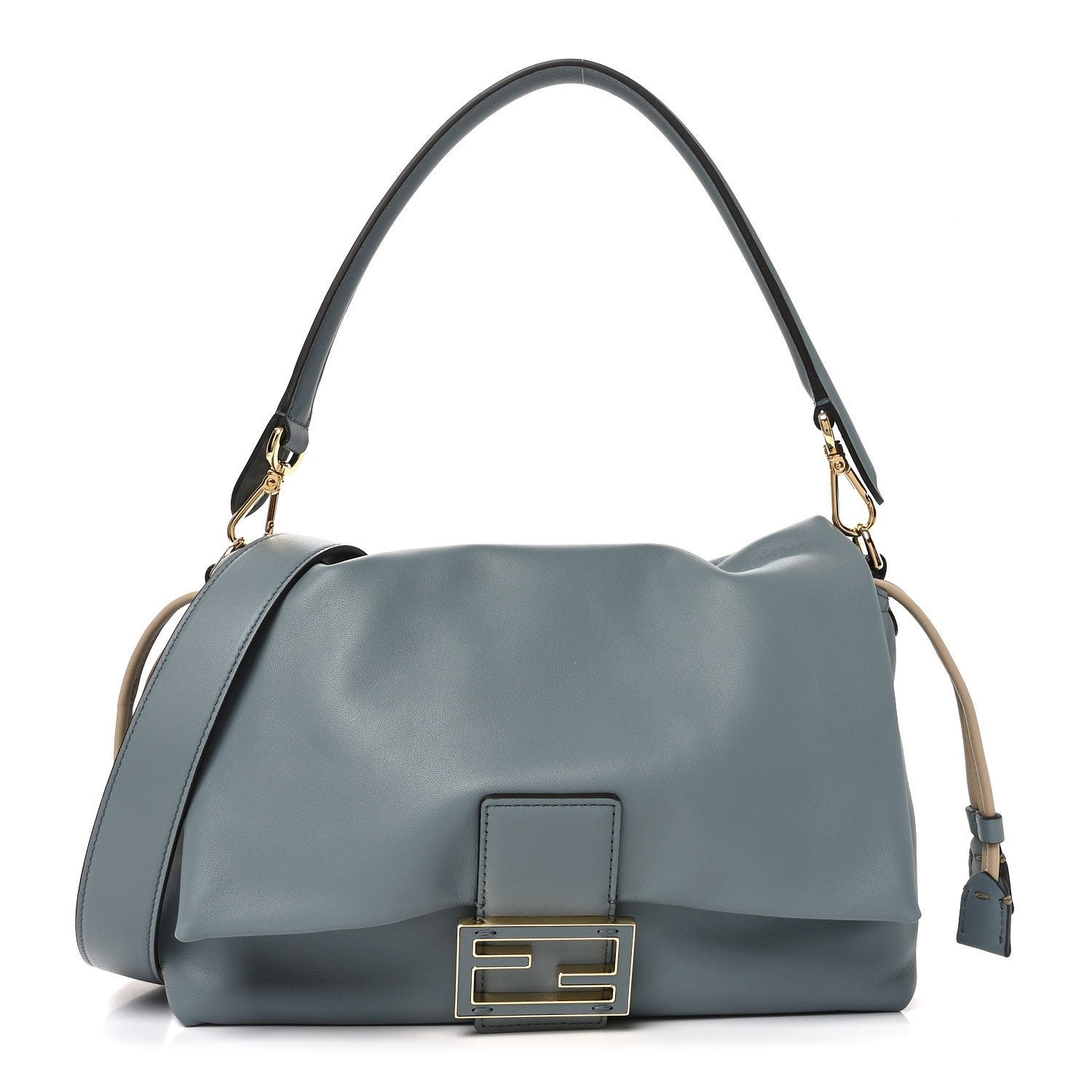 Fendi Nappa Medium Mamma Baguette Light Blue