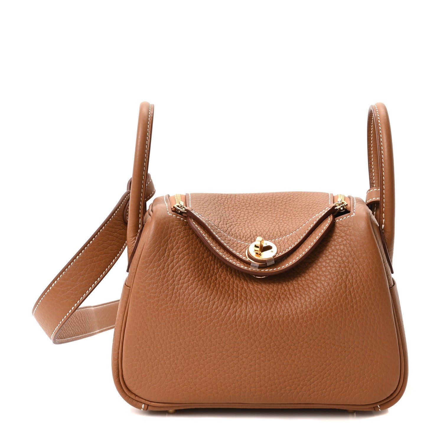 Hermes Taurillon Clemence Mini Lindy 20 Gold