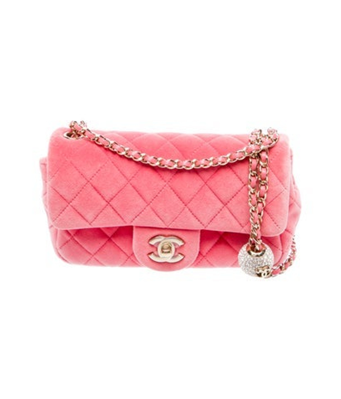 Chanel Mini Velvet Pearl Crush Flap Bag