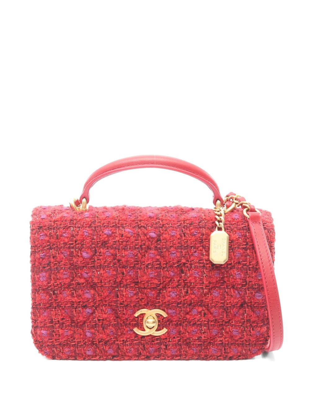 2021 mini Matelassé tweed shoulder bag