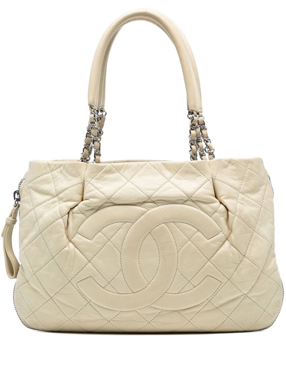 2010-2011 CC Quilted Caviar Expandable tote bag