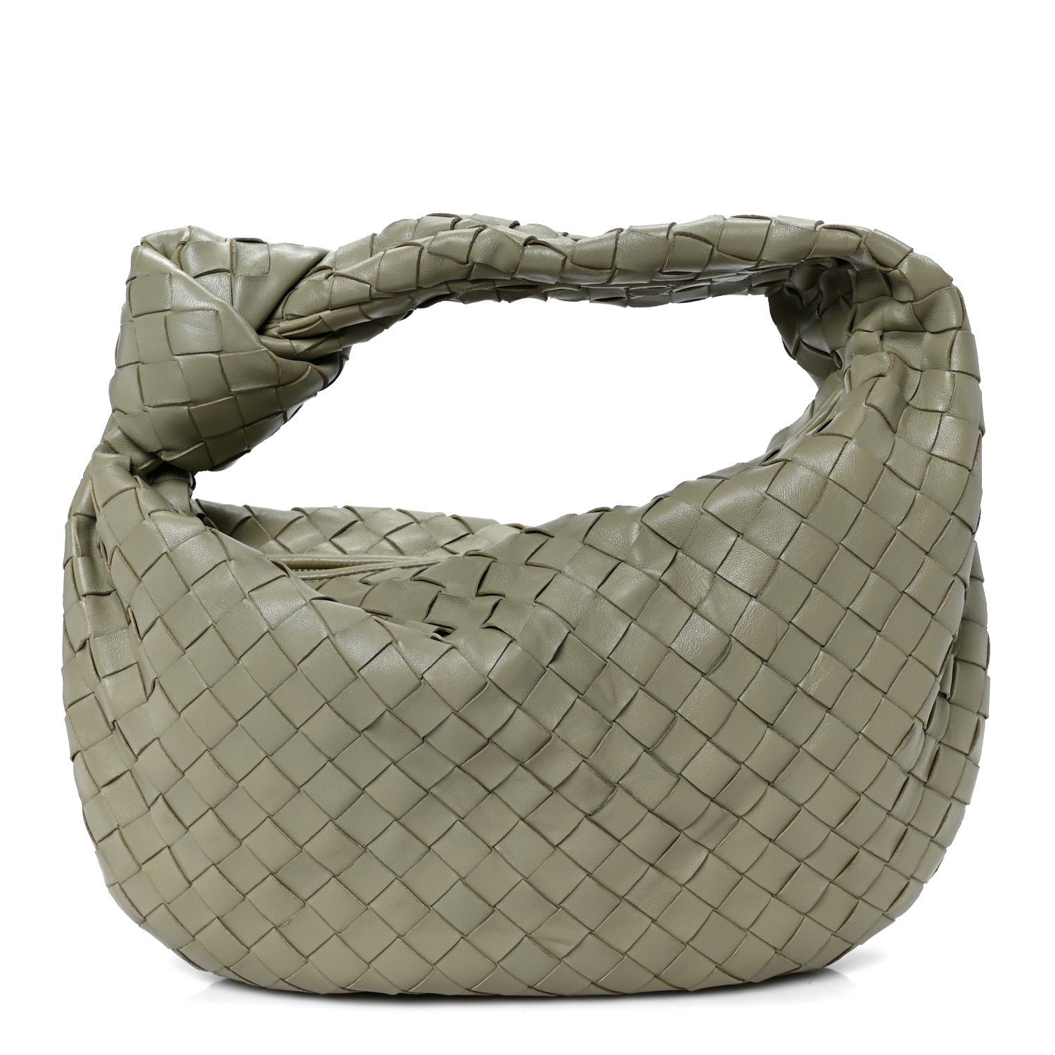 Bottega Veneta Nappa Intrecciato Teen Jodie Hobo Travertine