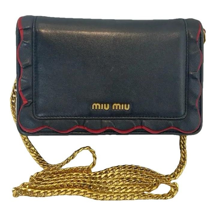 Miu Club leather crossbody bag