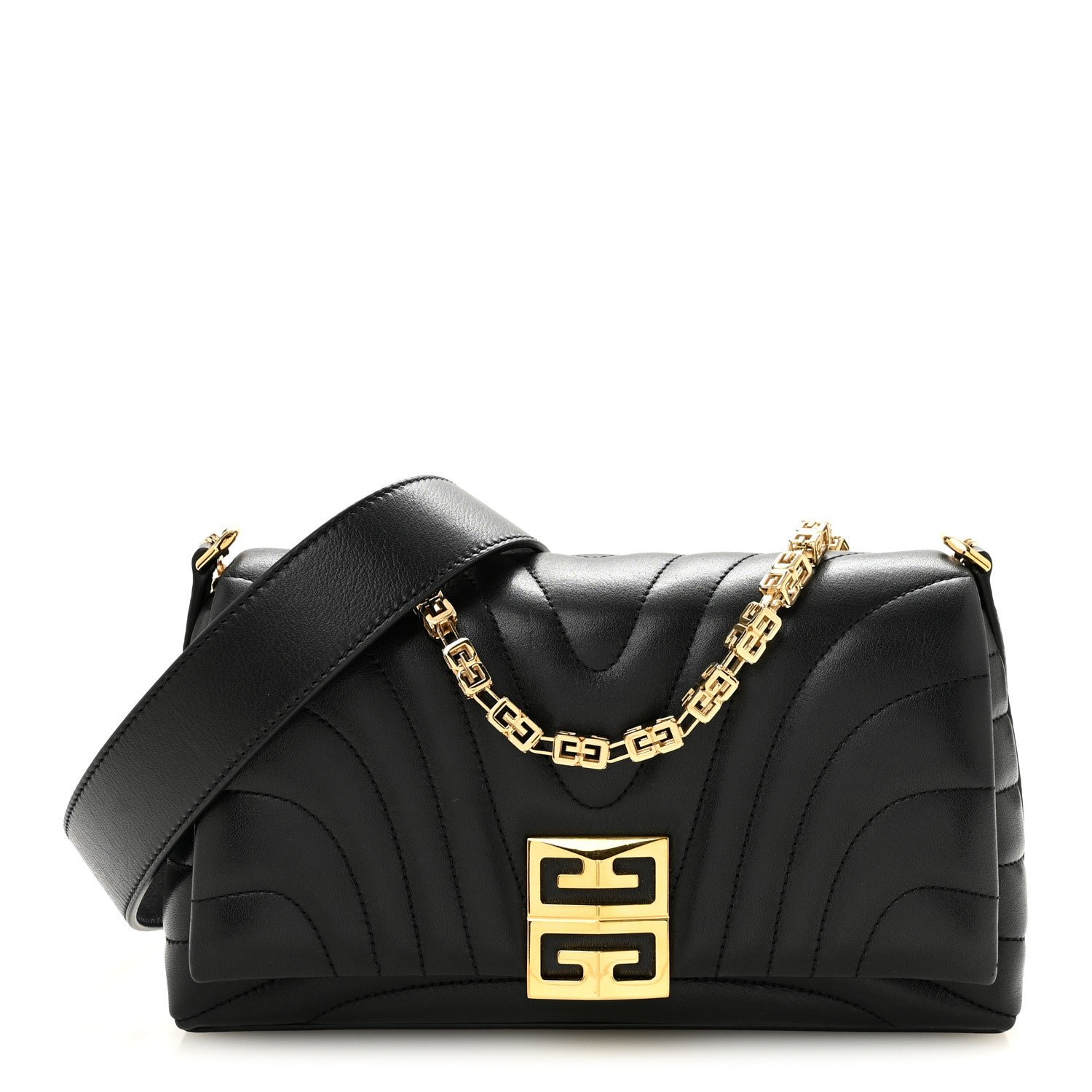 Givenchy Soft Calfskin 4G Quilted Small Shoulder Bag Black