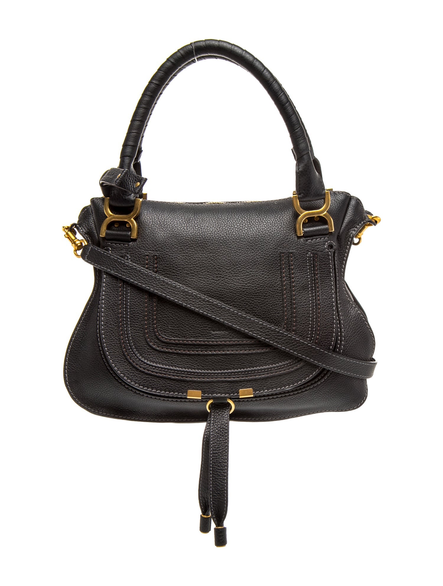 Leather Marcie "Double Carry" Satchel Small