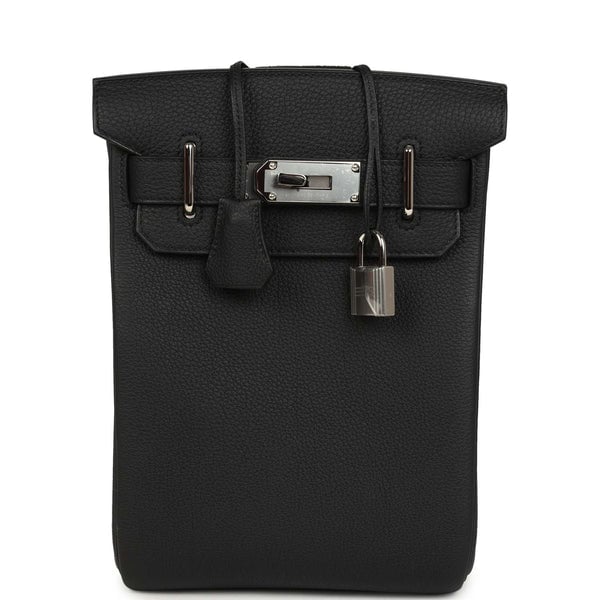 Hermes HAC A Dos PM Backpack Black Togo Palladium Hardware