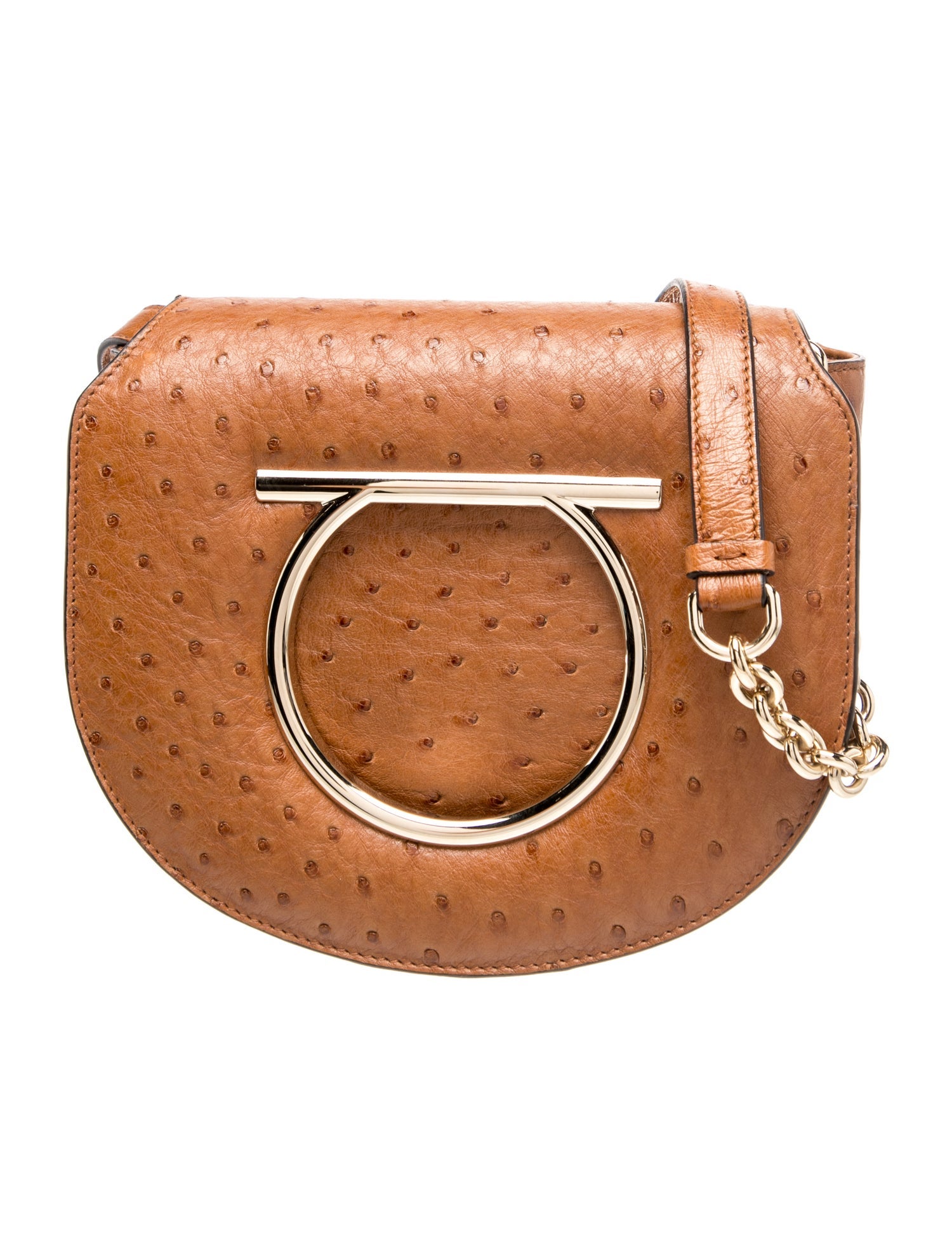 Ferragamo Embossed Leather Crossbody Bag