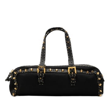 Studded Canvas Selleria Bauletto Handbag