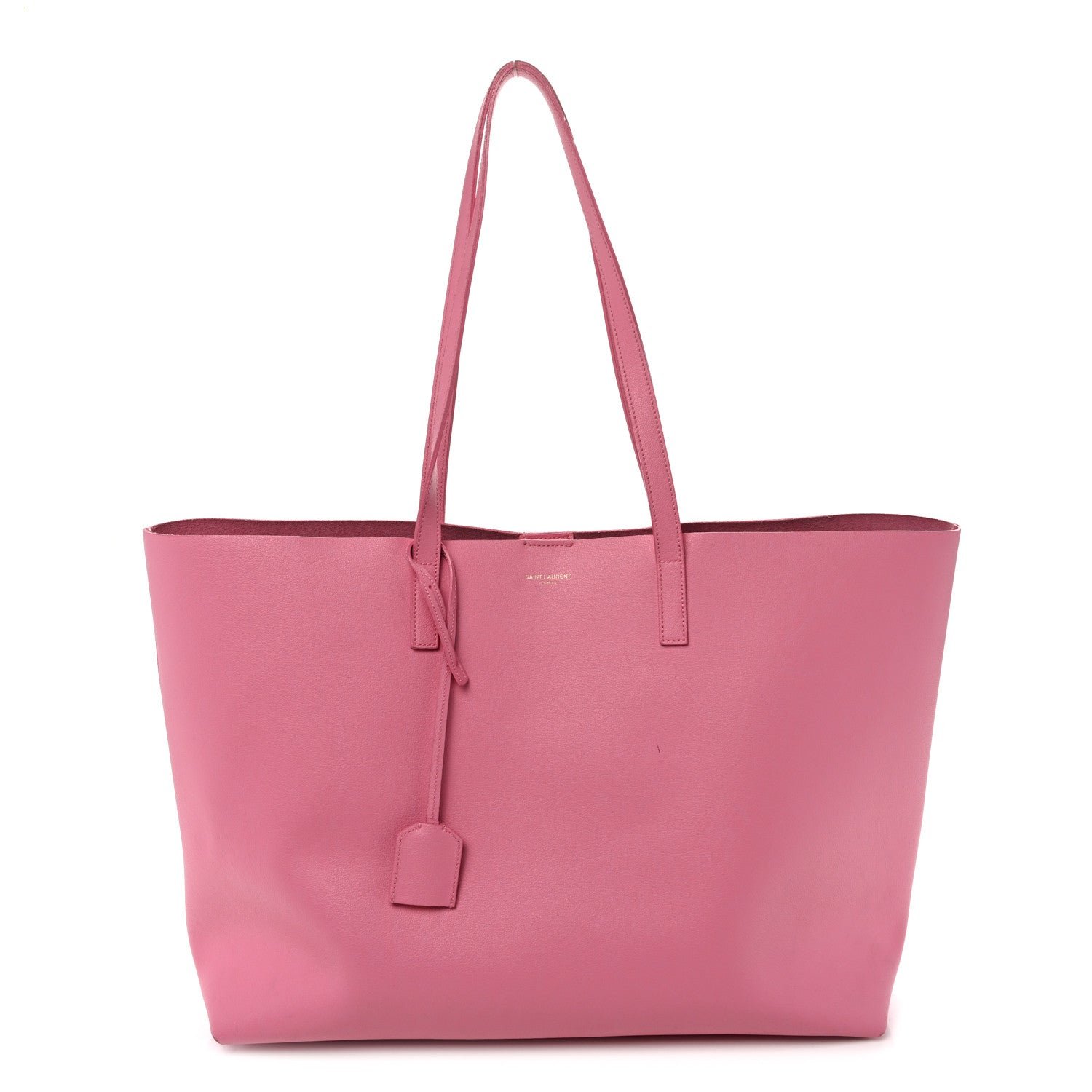 Saint Laurent Calfskin Large Shopping Tote Pale Rose