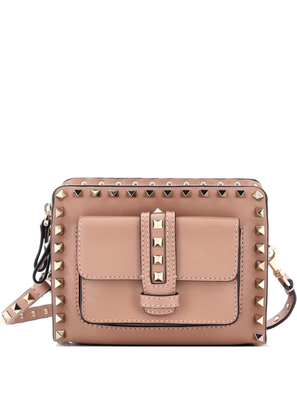 Valentino Garavani Rockstud Front Pocket Shoulder Bag Leather Mini crossbody bag