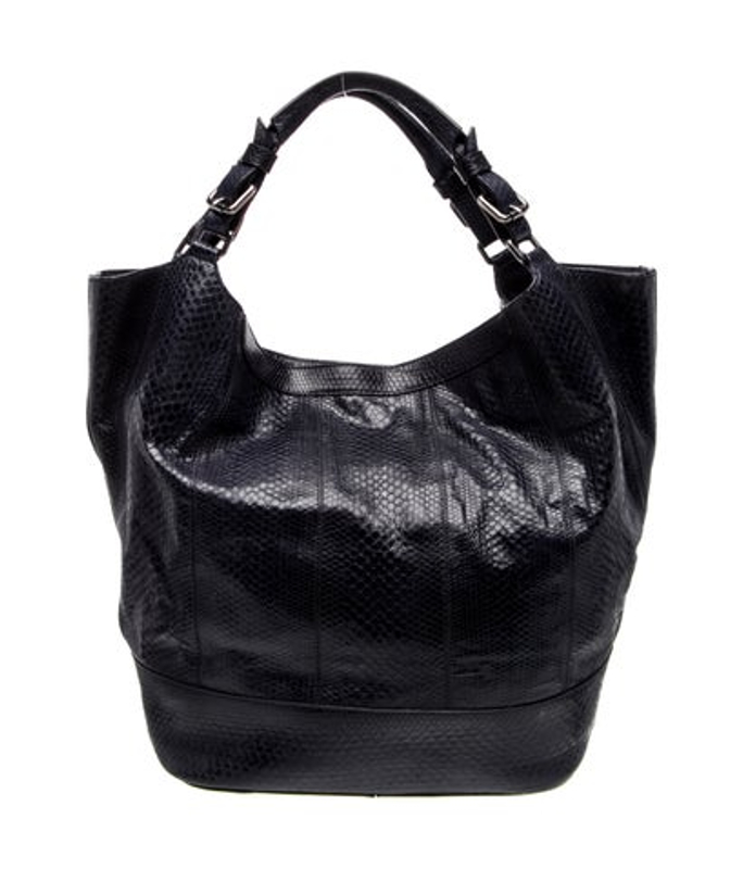 Jil Sander Sander Embossed Leather Hobo