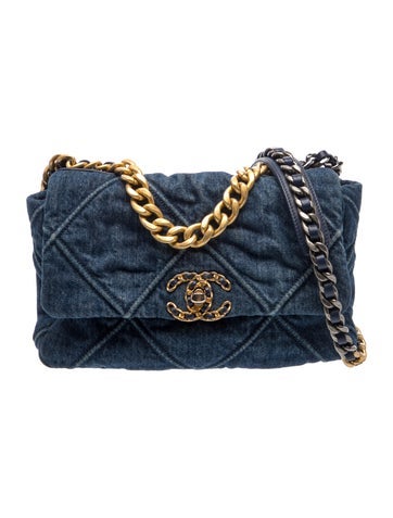 Small Denim 19 Flap Bag