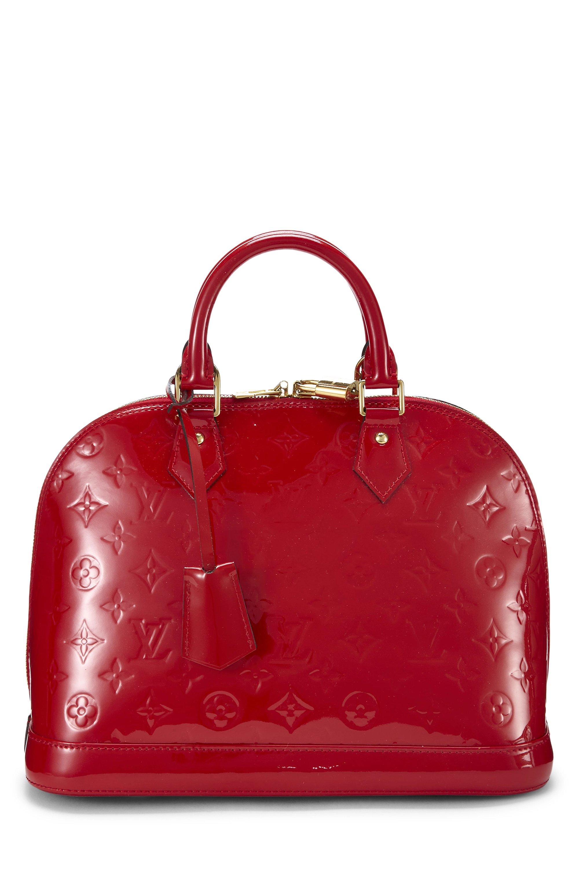 Red Monogram Vernis Alma PM NM
