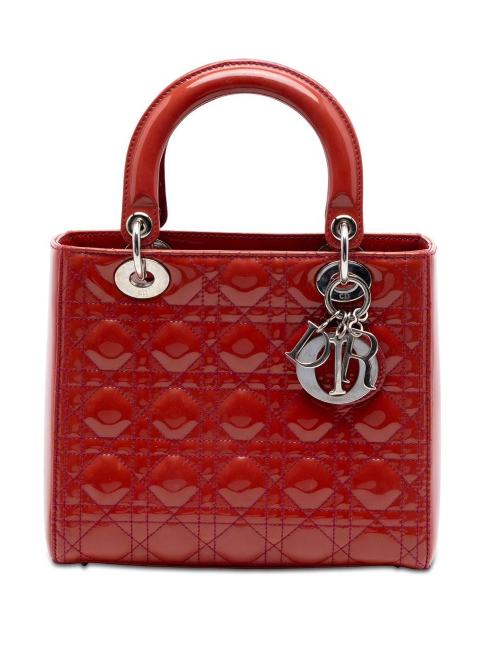 2010 Medium Patent Cannage Lady Dior satchel