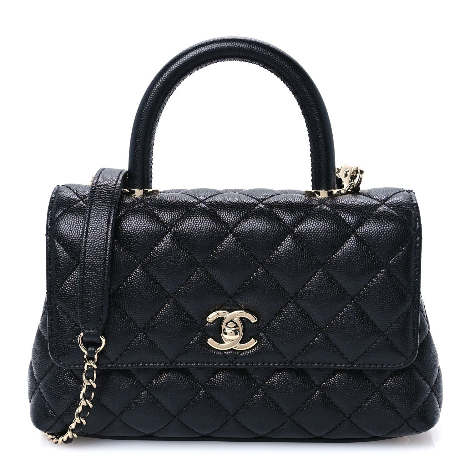 Chanel Caviar Quilted Mini Coco Handle Flap Black
