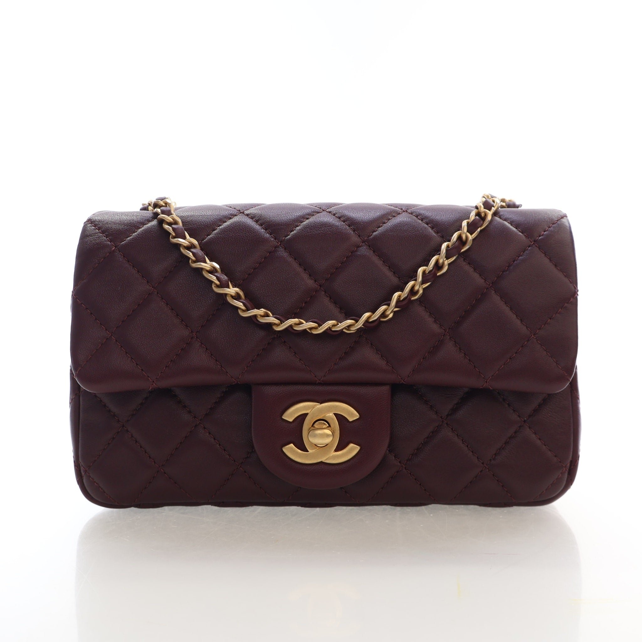 Chanel Mini Lambskin Pearl Crush Rectangular Flap Bag