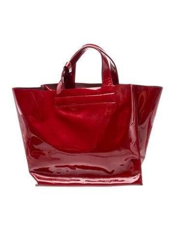 Patent Leather Top Handle Bag