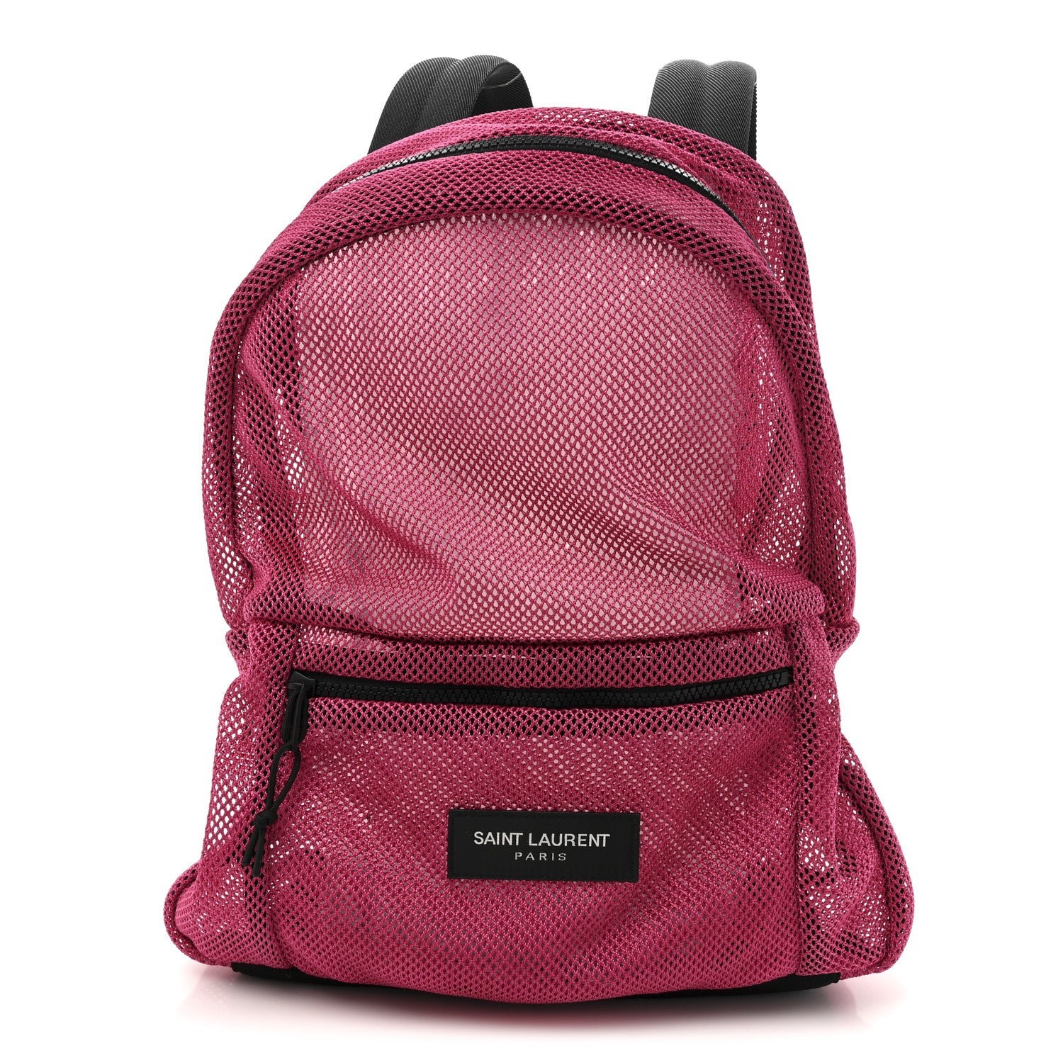 Saint Laurent Nylon Mesh Backpack Fuchsia